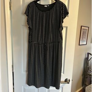 Gap black and white striped nursing dress. Size large
